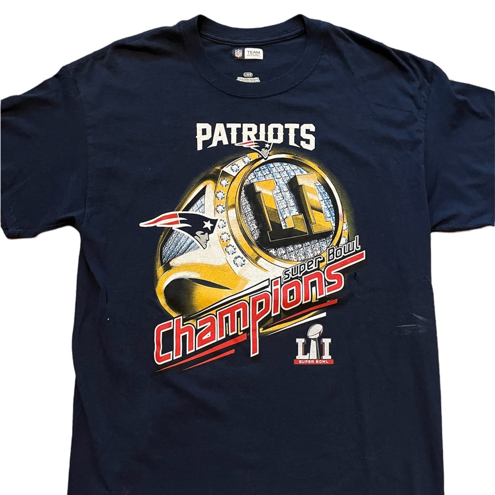 Patriots LI Super Bowl Champions Ring NFL Team Apparel Shirt Size L